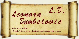 Leonora Dumbelović vizit kartica
